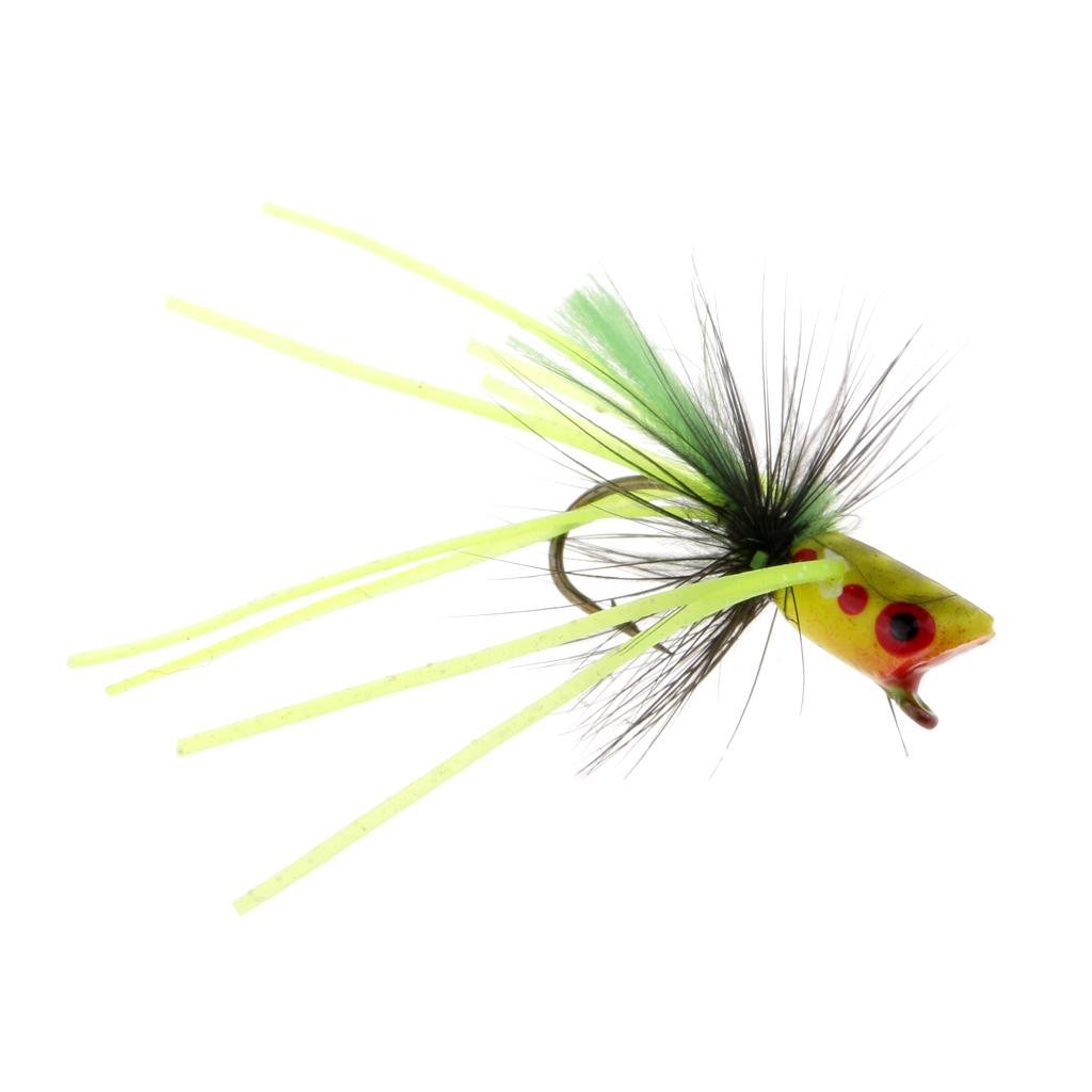 Fly Dry Fishing Floating Popper Flies Artificial Fishing Baits