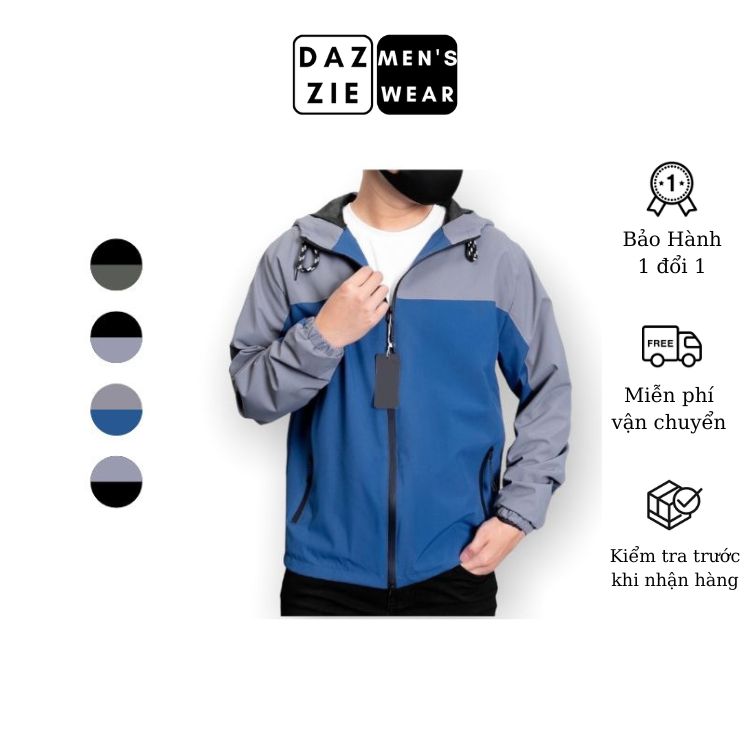 Áo Khoác gió Nam vải Gore-Tex 2 lớp Cao Cấp chống nước, chống gió, giữ ấm