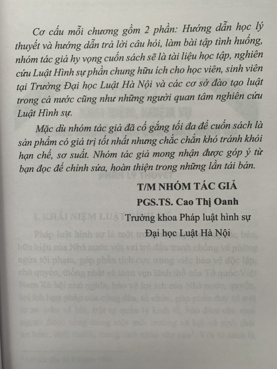 Hướng dẫn môn học Luật hình sự - Tập 1 (phần chung)