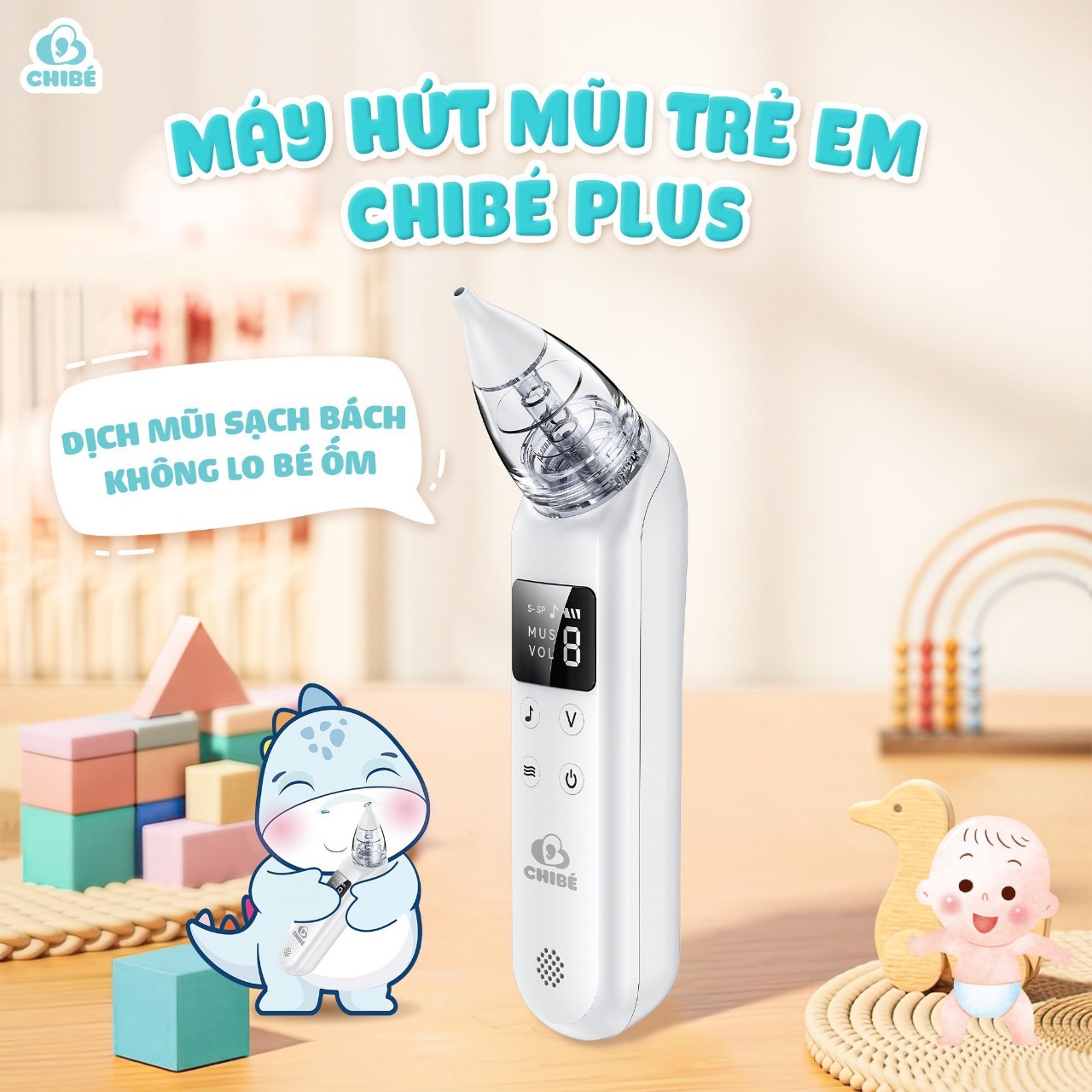 Hút mũi trẻ em CHIBÉ Plus thế hệ mới