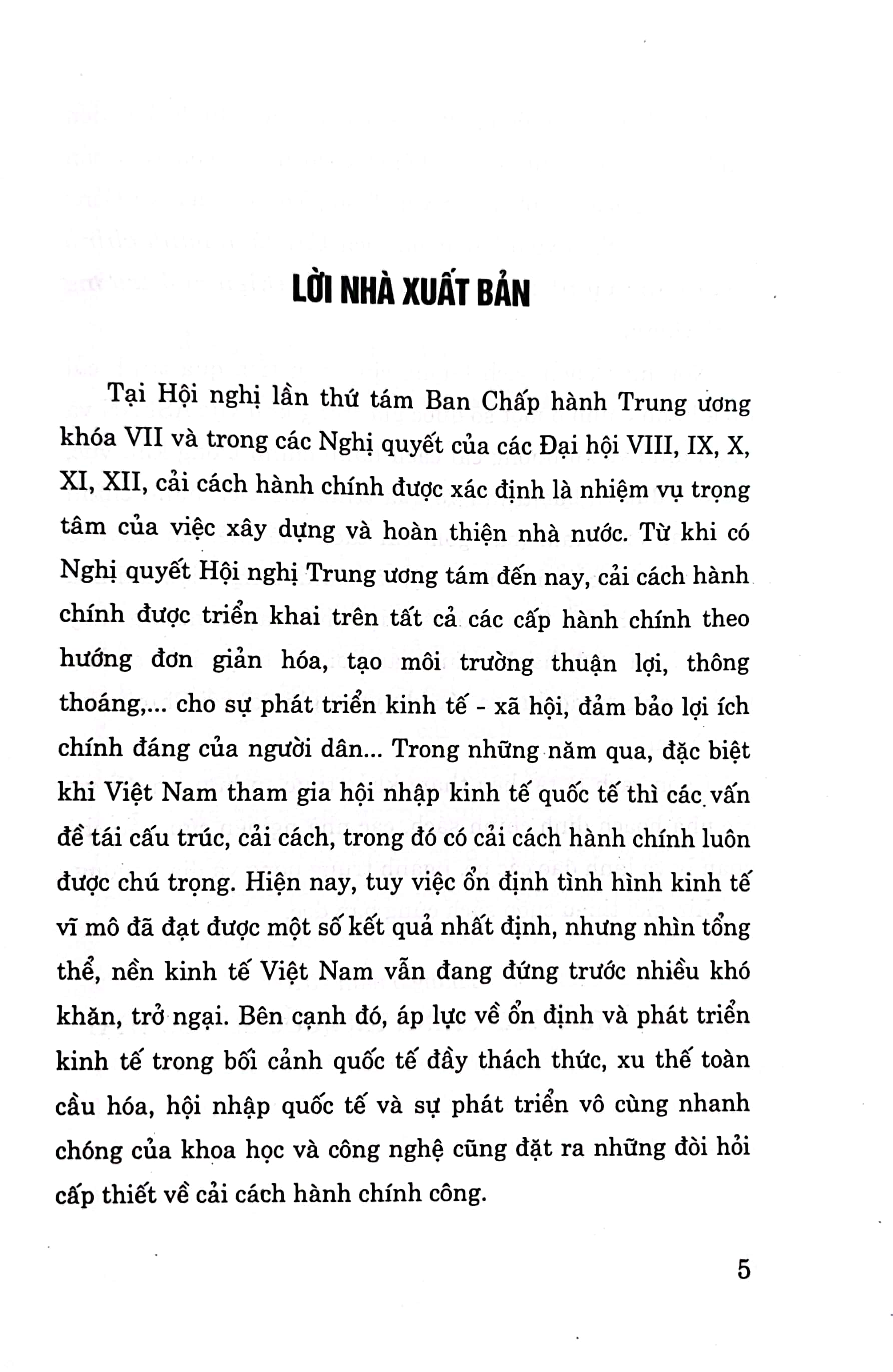 Cải cách hành chính công phục vụ phát triển kinh tế cải thiện môi trường kinh doanh