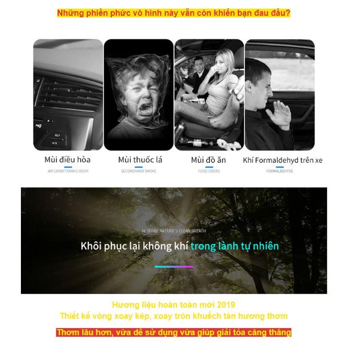 ️ FREESHIP ️ Nước hoa khử mùi ô tô với miếng hương liệu cao cấp, thiết kế vòng xoay khếch tán mùi hương tự động