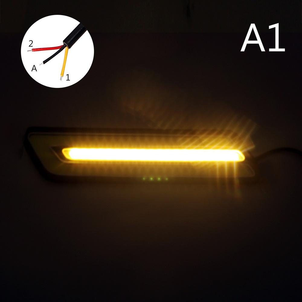 1 cặp đèn LED COB DRL linh hoạt chống thấm nước cho xe hơi