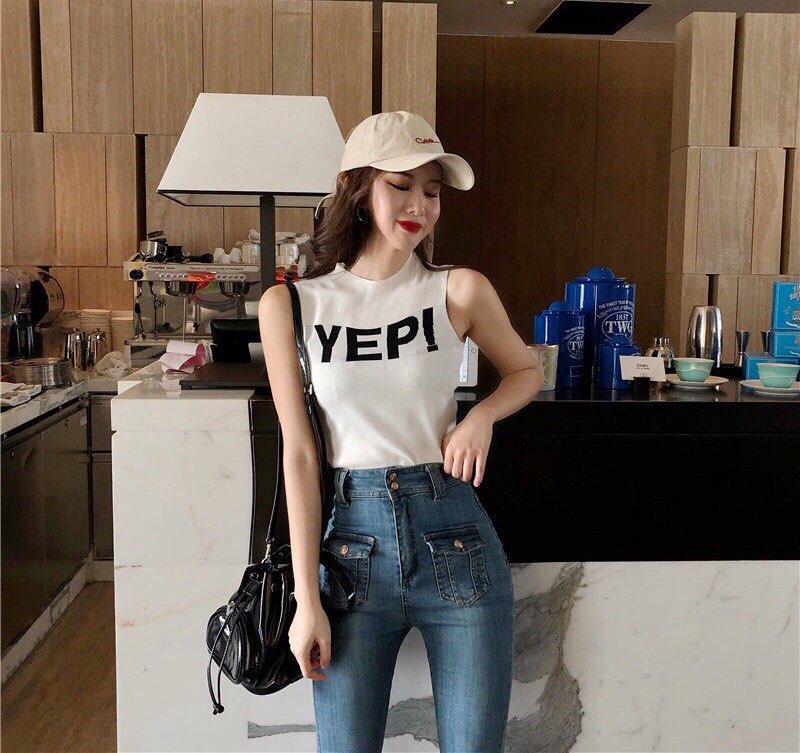 Áo dệt kim nữ không tay phong cách trẻ trung, sành điệu