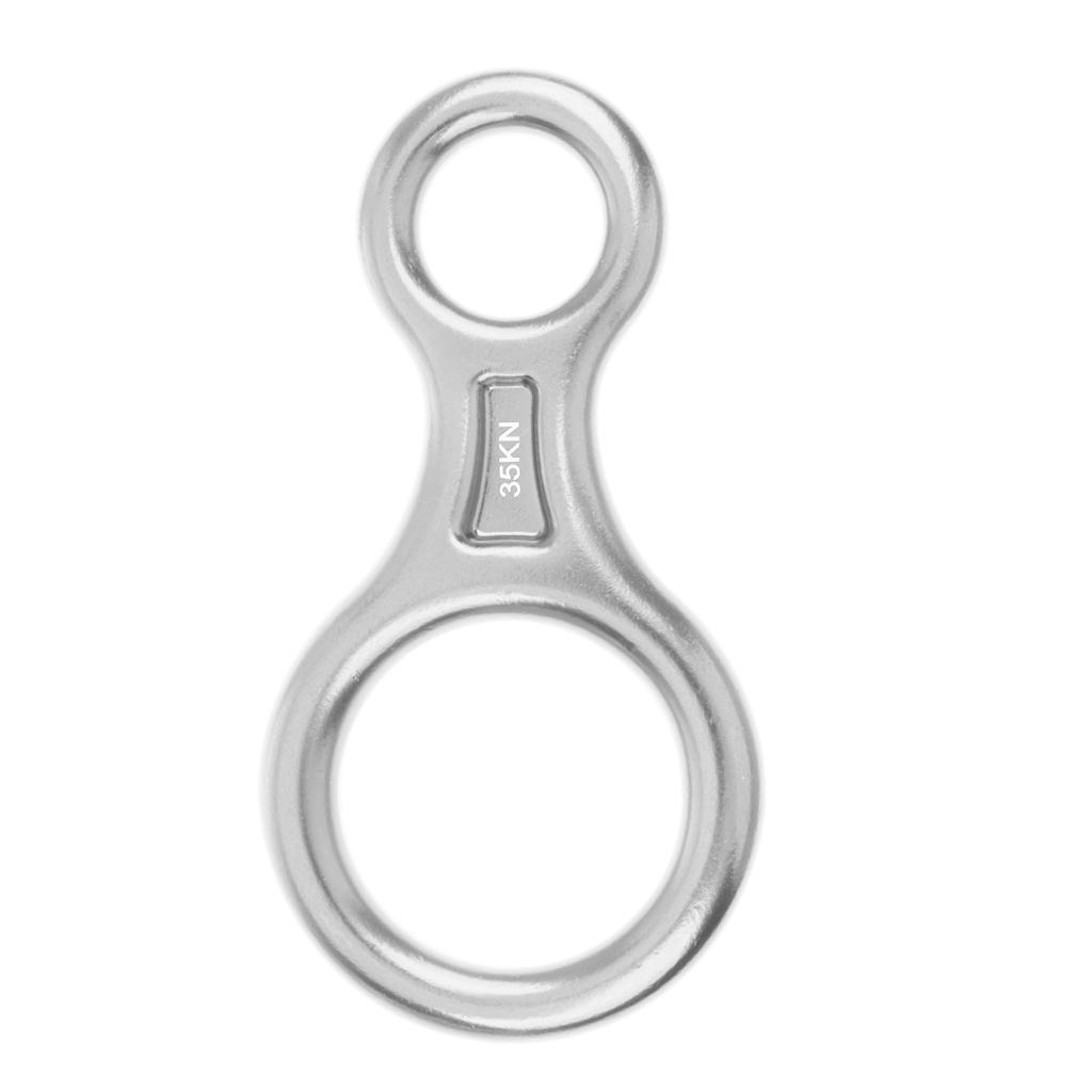 3 Pieces / Set 35KN Figure 8 Belay Device Climbing Descender Rappelling Ring Caving Rescue Equipment