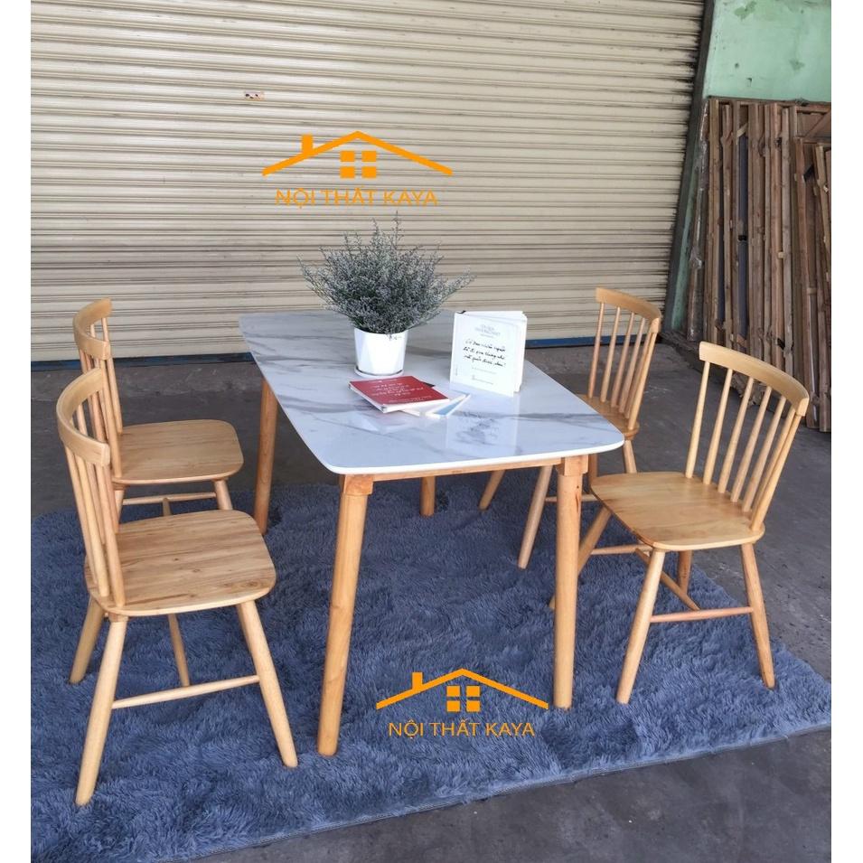 Bộ bàn ăn mặt đá 4 ghế Sunny
