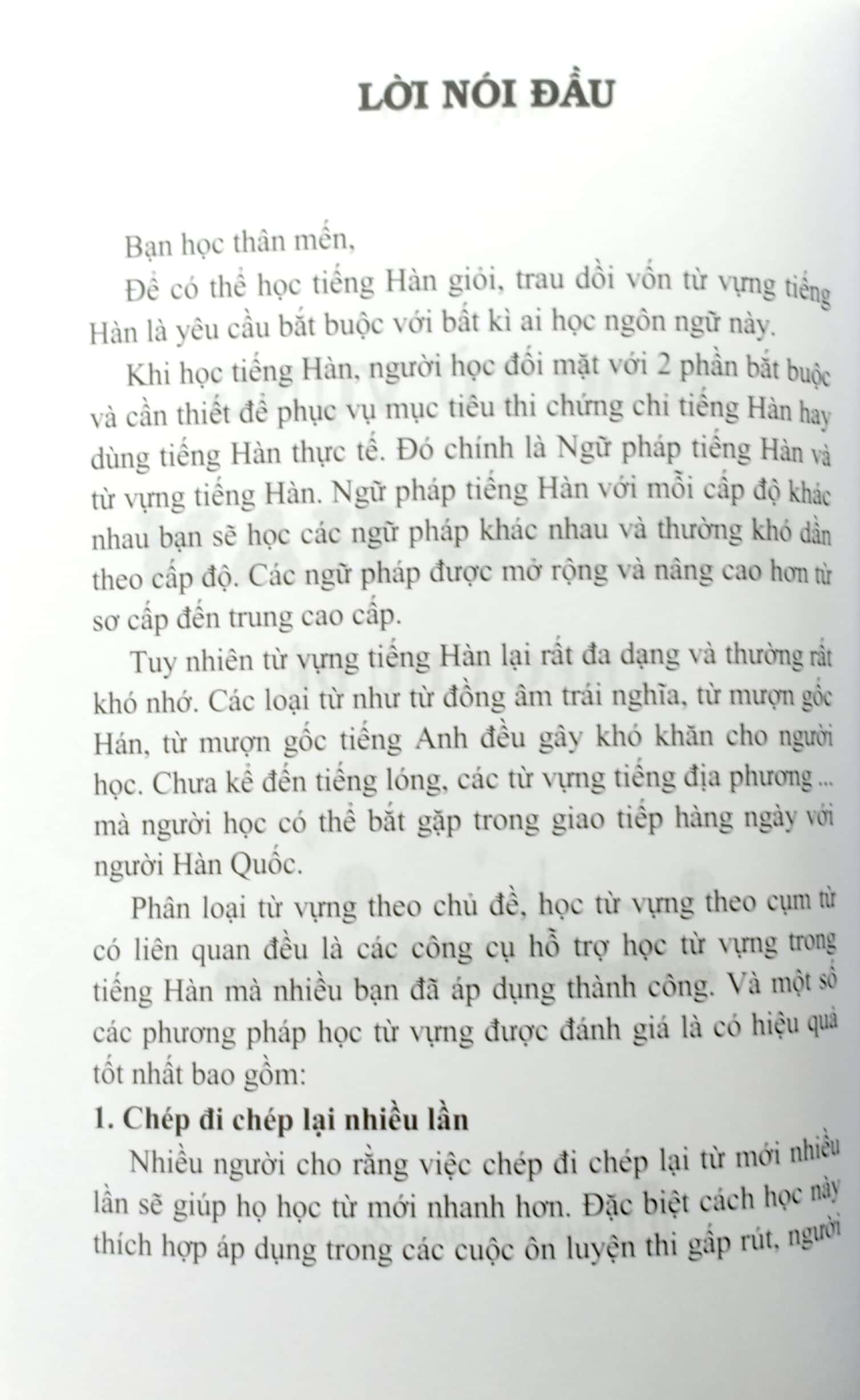 3500 Từ Vựng Tiếng Hàn Theo Chủ Đề