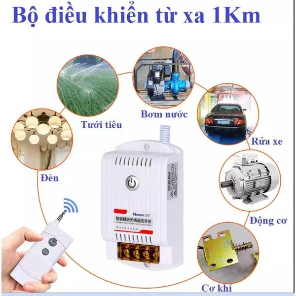 Bộ công tắc điều khiển từ xa 1Km Honest 30A/220V 9220KB bật tắt máy bơm nước