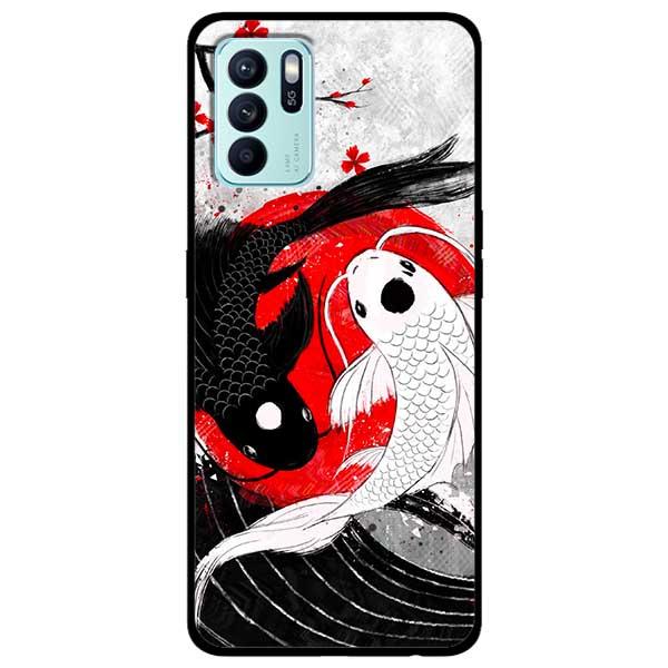 Ốp lưng dành cho Oppo Reno 6 - Reno 6 5G - Reno 6Z 5G - Cá Chép Đen Trắng
