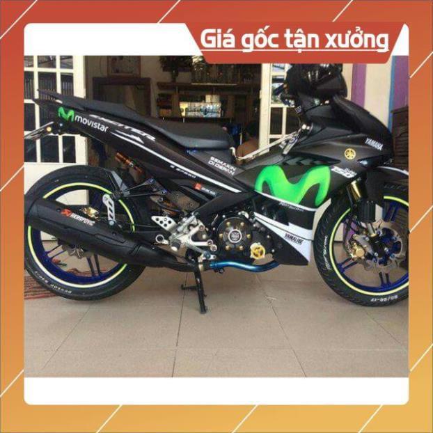 Tem rời exciter 150 movistar dán xe đen nhám