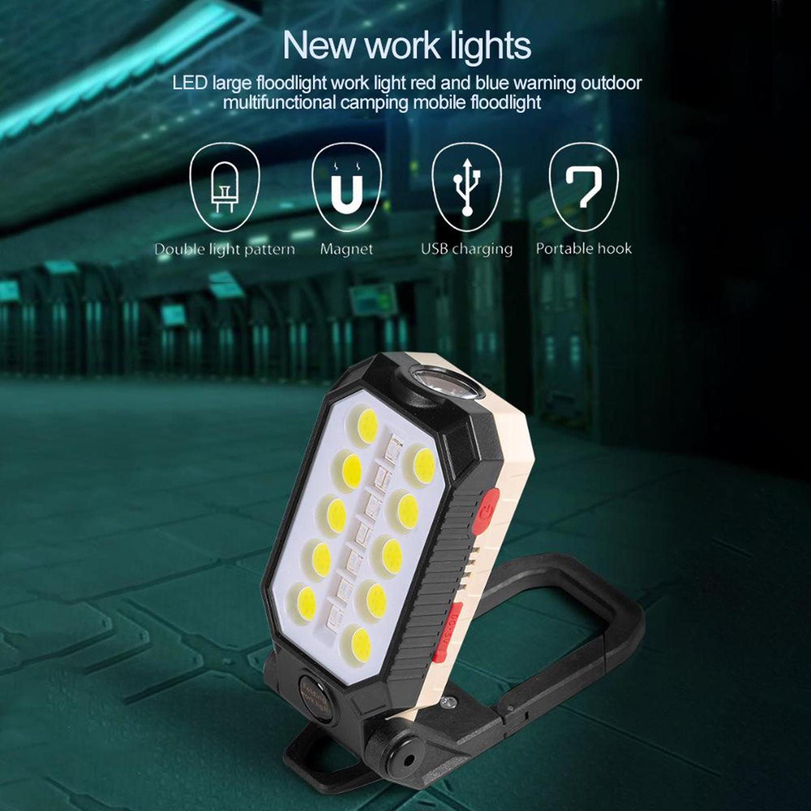 USB LED Work Light Magnetic Light with Magnetic Base for Home Workshop COB Small