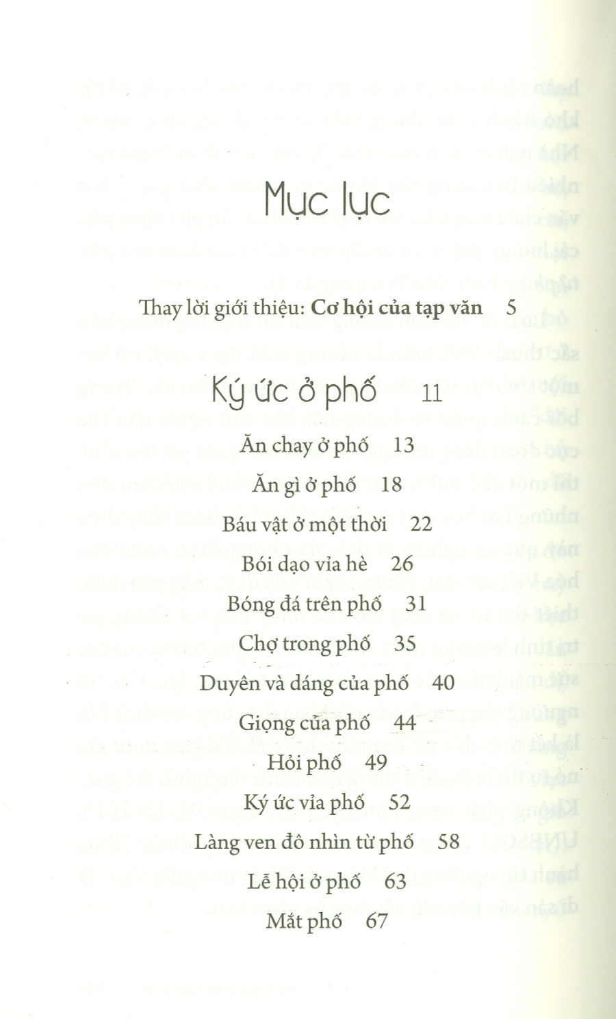 GIỌNG CỦA PHỐ