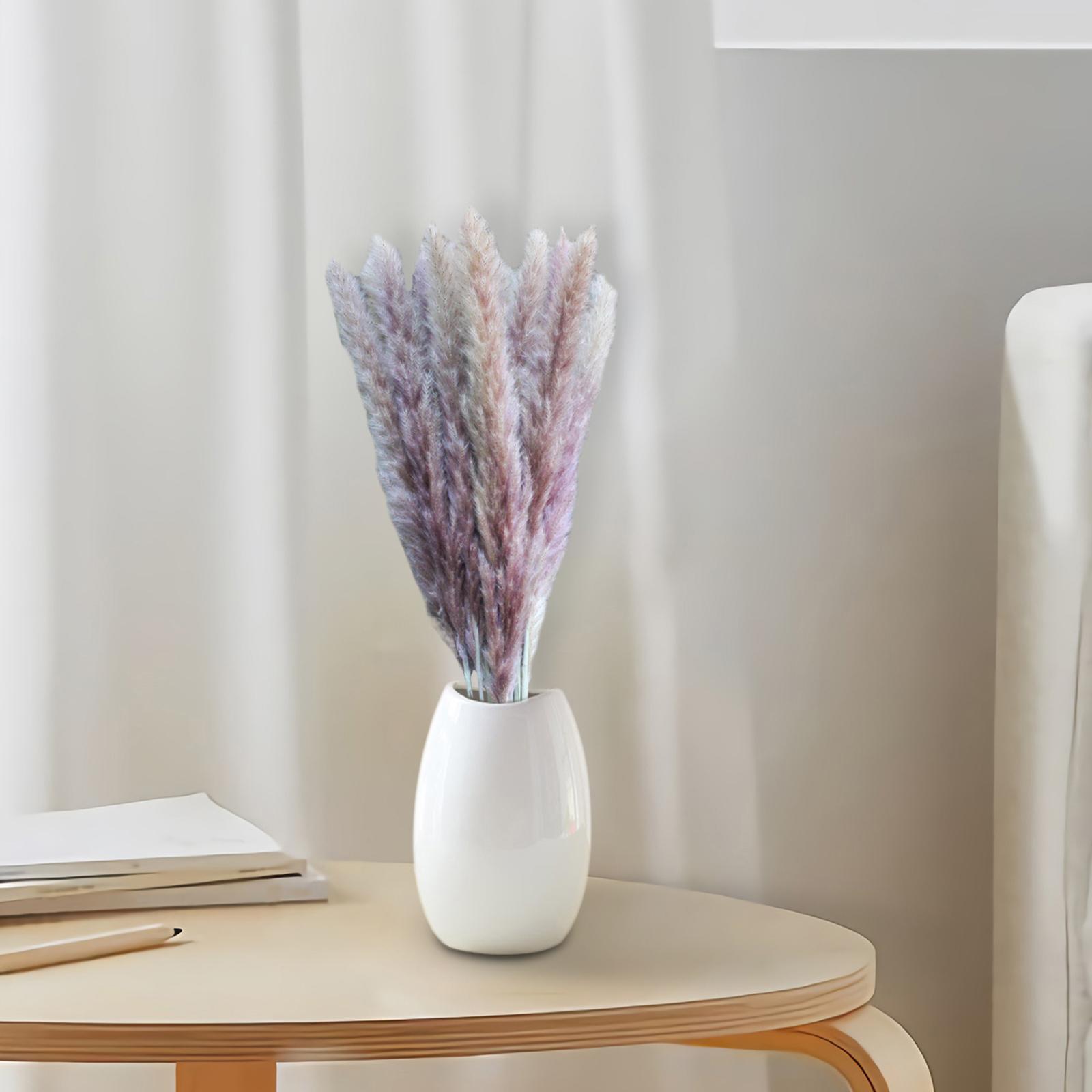 15 Pieces Dried Pampas Grass Phragmites Reed Flower Bunch for Vase Gift