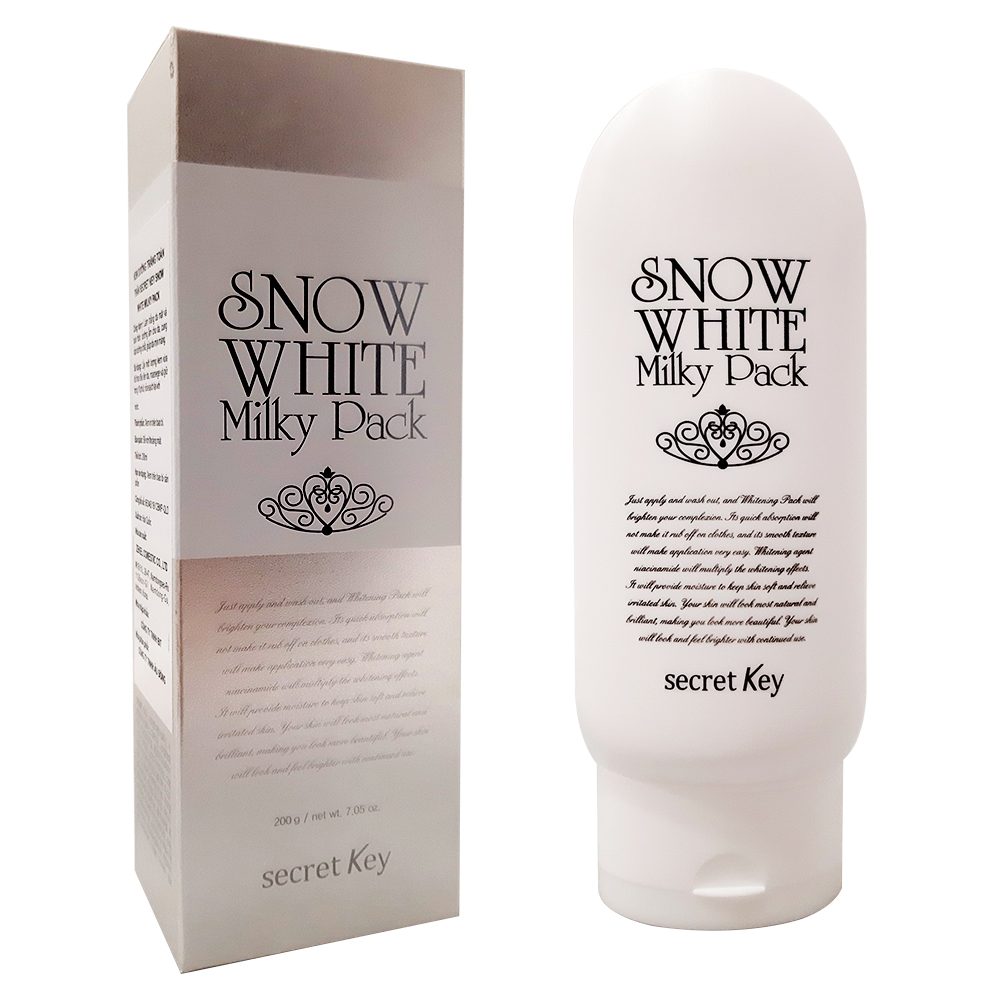 Kem Tắm Trắng Snow White Milky Pack Toàn Thân 200ml + Tặng Cọ Rửa Mặt 2 Đầu