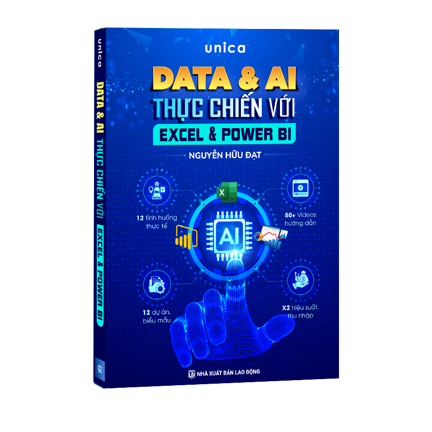Sách - Data Và AI Thực Chiến Với Excel Và Power BI