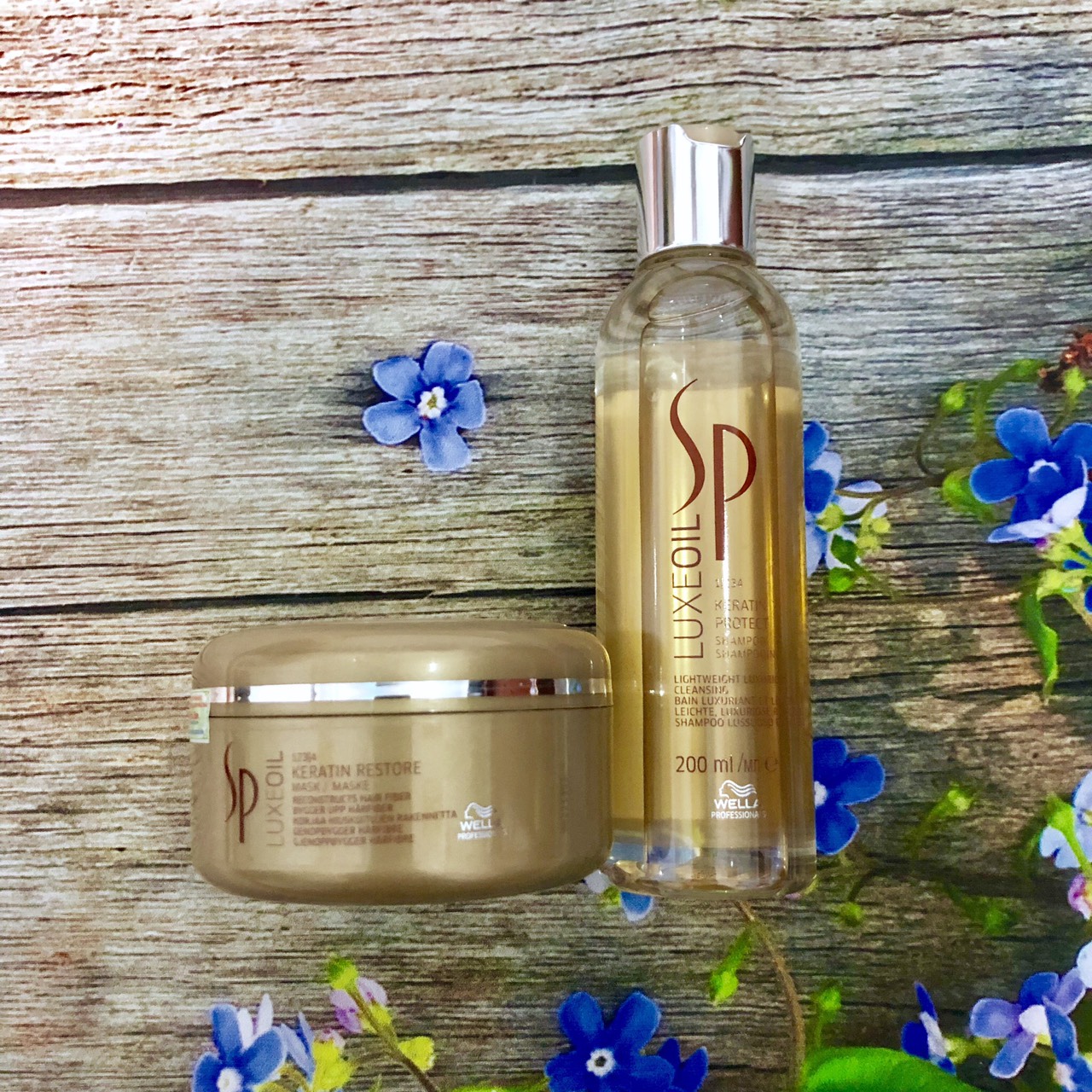 BỘ DẦU GỘI Ủ WELLA SP LUXEOIL KERATIN PROTECT SIÊU MỀM MƯỢT PHỤC HỒI TÓC ĐỨC 200ML/150ML (BỘ NHỎ)