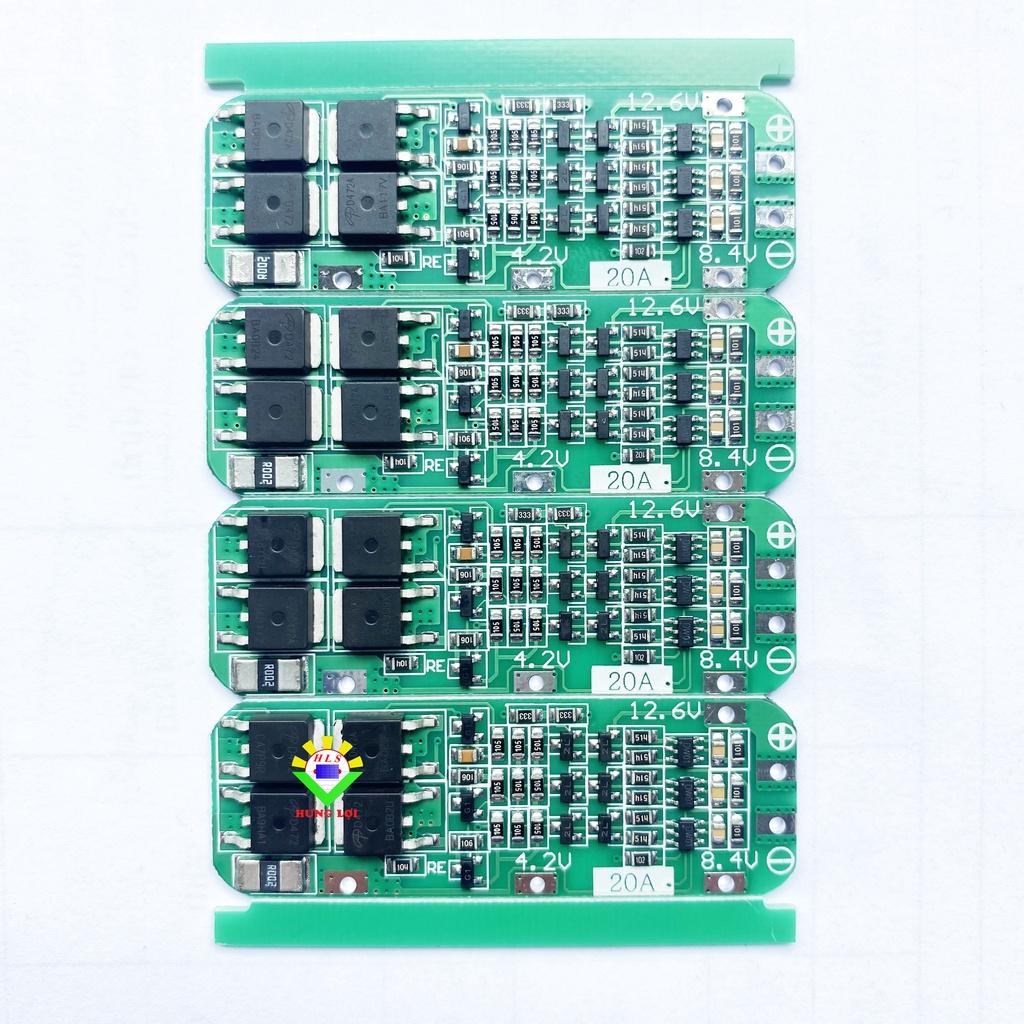 Bảng Mạch Bảo Vệ Pin Lithium 3S 20A PCB BMS 12.6V 11.1V 12V 12.6V chuyên dụng chất lượng cao