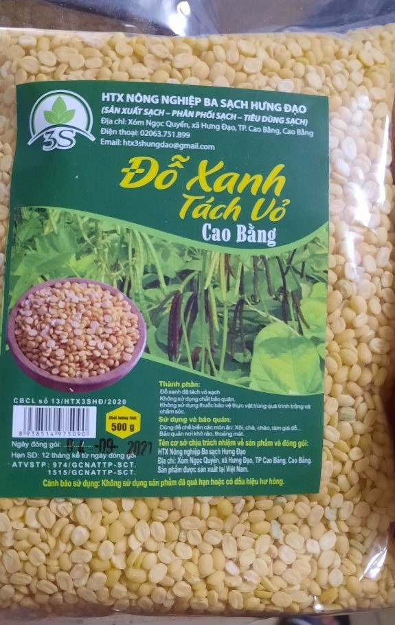 Đỗ Xanh Tách Vỏ Cao Bằng 500g