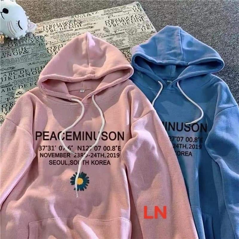 Áo hoodie hoa cúc nhỏ 3 dòng chữ DA6