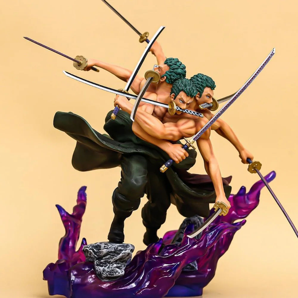 Mô Hình OnePiece Zoro 3 đầu 6 tay siêu ngầu - Cao 33cm - Figure OnePiece