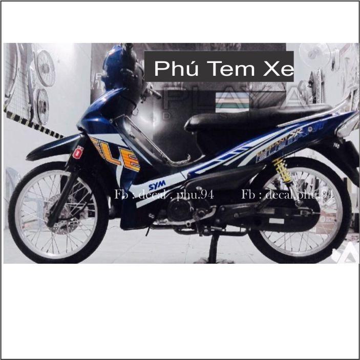 Tem Rời Elegant xanh trắng đen