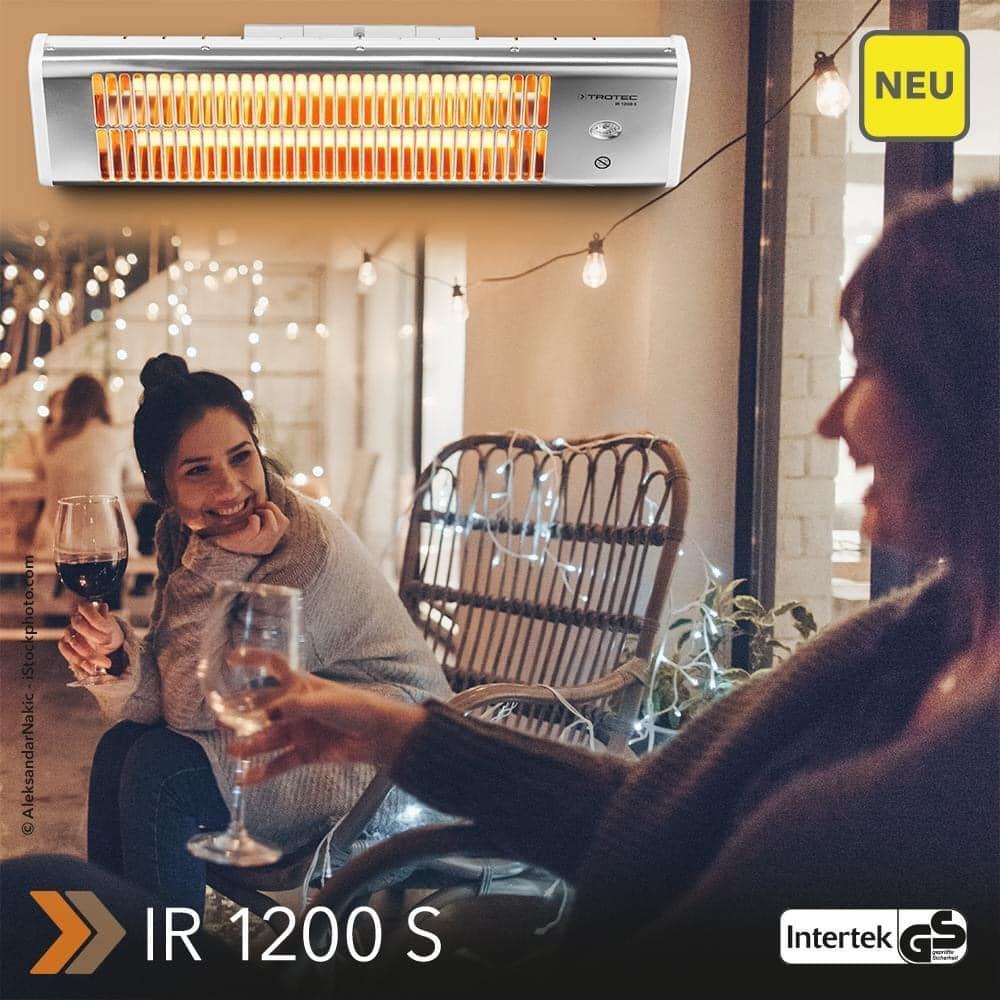 Đèn Sưởi Treo Tường Trotec IR 1200S, Đèn Sưởi Hồng Ngoại, 2 Cấp Nhiệt, Công Suất 1200W, Nhập Đức, BH 12 Tháng