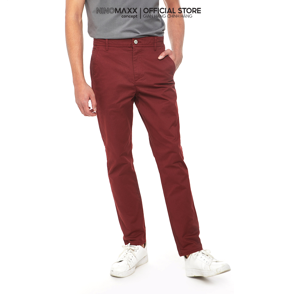 NINOMAXX Quần Khaki Nam dài dáng slim fit cotton 1905098