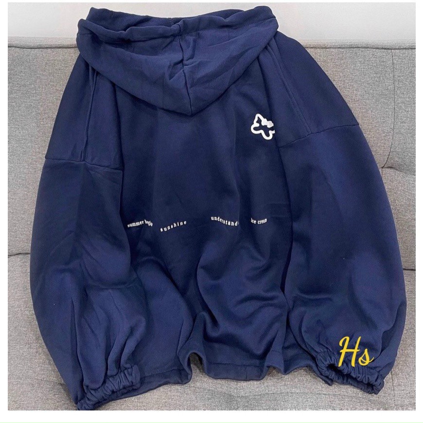 Hình ảnh Áo khoác chống nắng logo in mũ trùm đầu có dây rút form dưới 65kg, áo khoác hoodie zip khóa kéo tránh mưa mặc ấm, áo khoác unisex ulzzang nam nữ đều mặc được