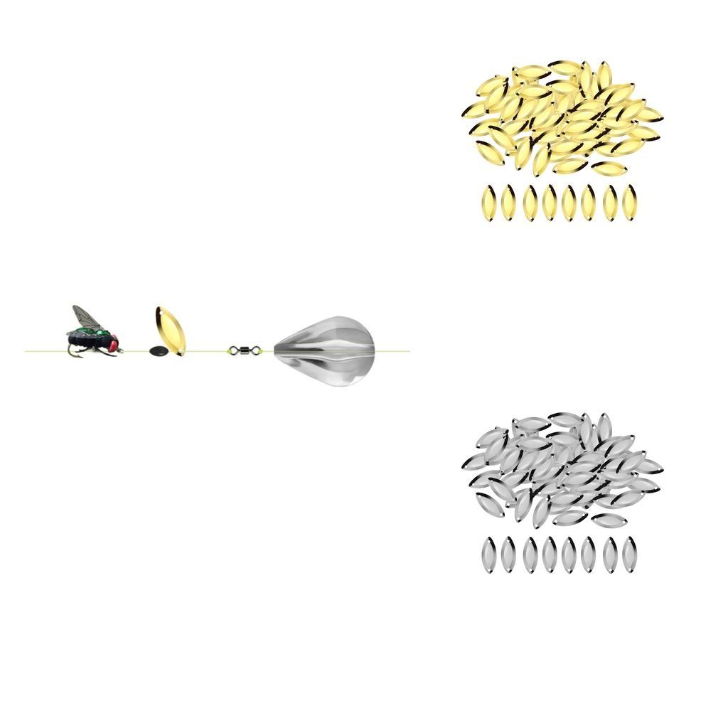 100pcs Fly Fishing   Hard Sequins Baits  S