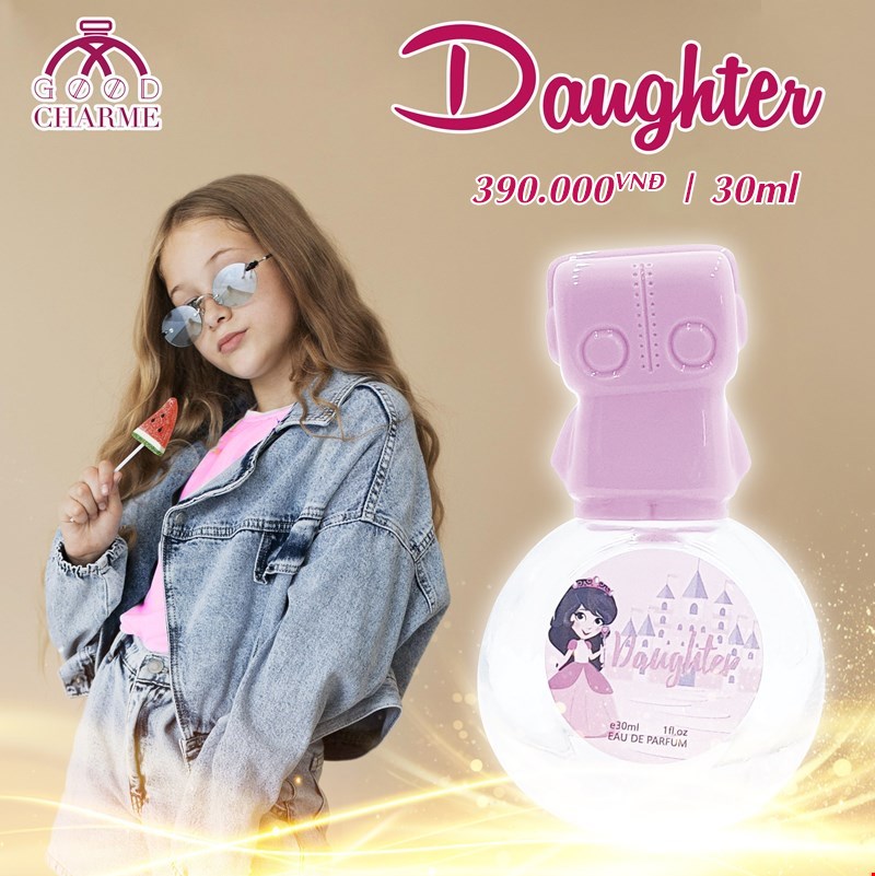 Nước hoa trẻ em nhẹ nhàng, Charme My Daughter, hương thơm đáng yêu, dịu nhẹ, an toàn cho bé 30ml