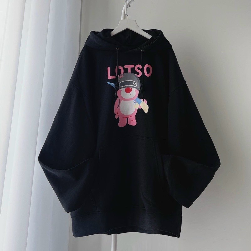 Áo Hoodie nỉ bông Gấu LOTSO v2 nhiều màu form rộng unisex oversize nam nữ chất liệu cao cấp,Áo Hoodie cặp đôi GẤU LOTSO
