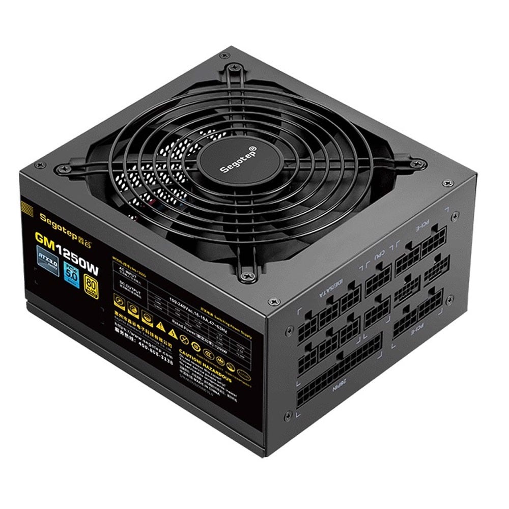 Nguồn SEGOTEP GM1250W 80 PLUS GOLD PCIE 5.0 ATX 3.0 - Hàng chính hãng