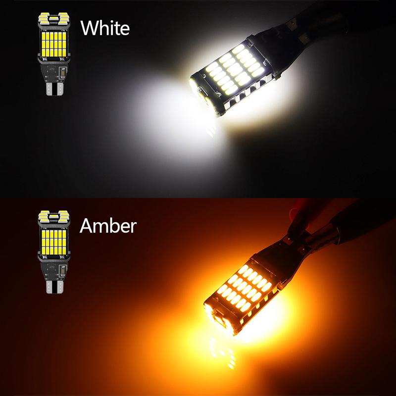 Đèn Phanh Xe Hơi Bóng đèn LED lùi xe siêu sáng T15 W16W 921 45 SMD 4014 cho ô tô 360° Dài 25 mm Dài 25 mm