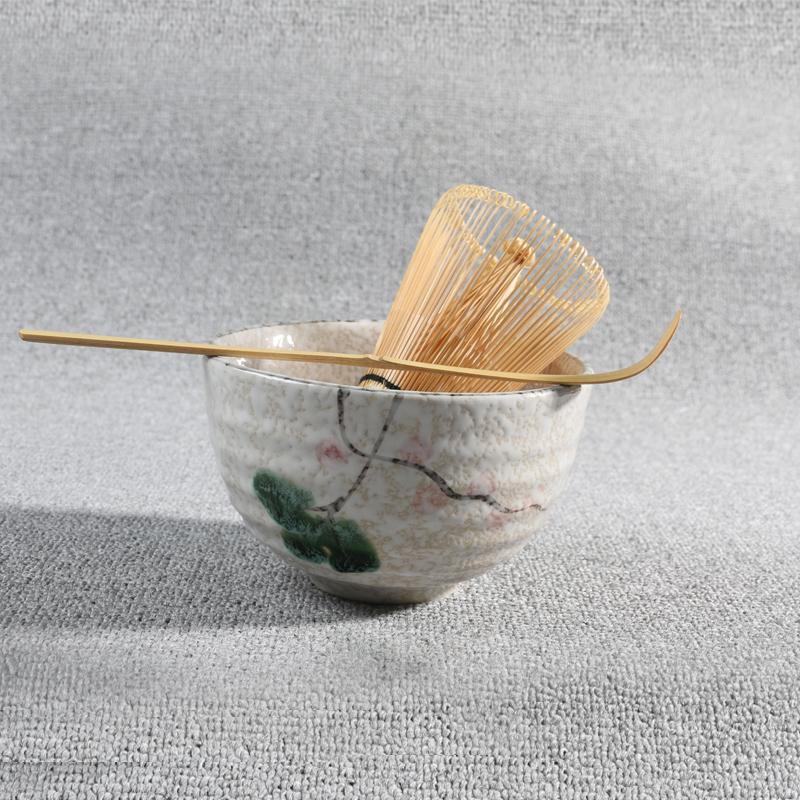 3 Bộ Lễ Trà Matcha Trà Gốm Bát Trà Tre Cạp Matcha Đánh Nhật Bản Teaware Trà Dụng Cụ 4 Phong Cách matcha Bát Bộ