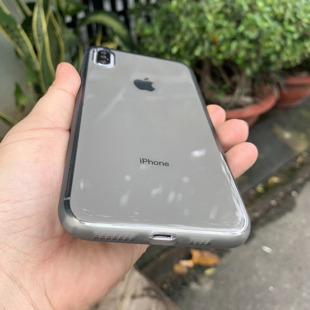 Ốp lưng dẻo cao cấp dành cho iPhone X / iPhone XS - Màu đen mờ