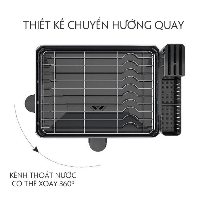 Kệ Úp Chén Bát Đĩa , Giá Đựng Bát 2 Tầng Đa Năng Thông Minh DELUXE RACK DRAIN