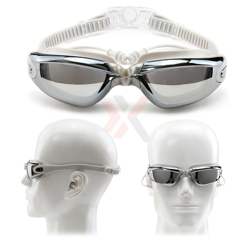 Kính bơi chống sương mờ, chống UV eXtreme KG1301 kèm nút tai, dây đeo mềm mại, thoải mái, thiết kế không trơn trượt, co giãn, kiểu dáng chuyên nghiệp