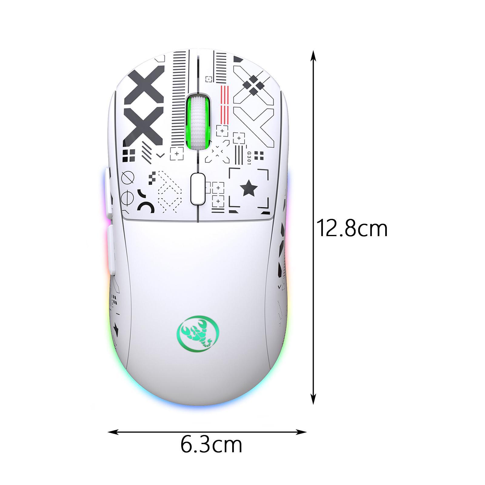 2.4G Mouse Gaming Mouse Triple Mode with USB Receiver Ergonomic 3600 DPI Cordless Optical Mouse for PC Laptop Gamer