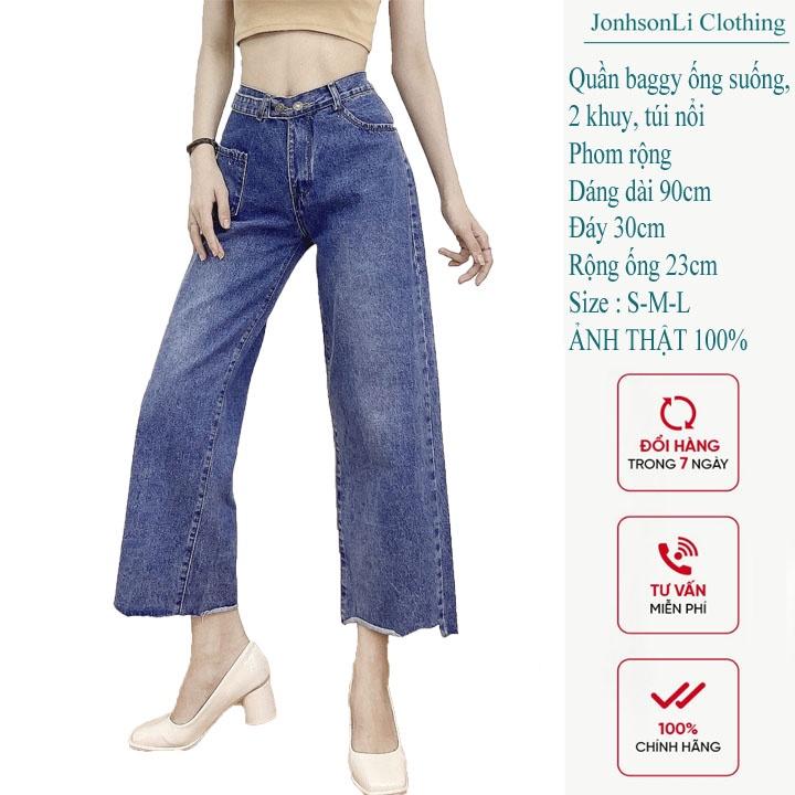 Quần baggy jean nữ lưng cao LB04 JL JohnsonLi