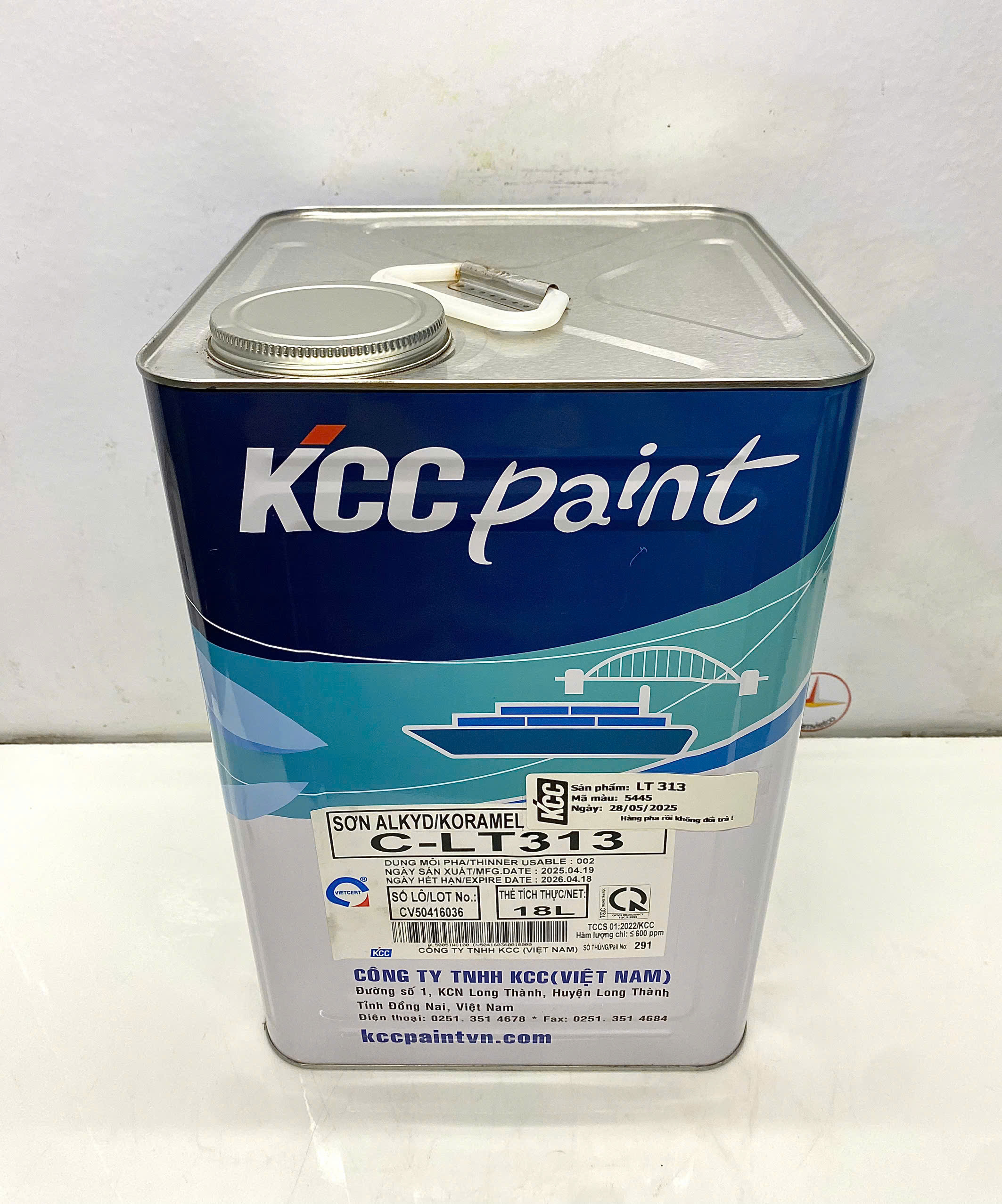 Sơn Alkyd KCC LT313 Base C màu xanh 5445 _18L