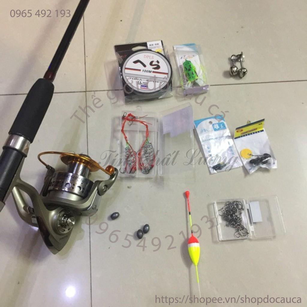 Bộ cần 2 khúc shimano 2,7 m máy lc 7000