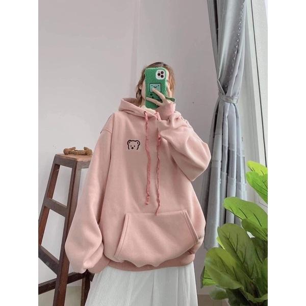 Áo hoodie logo mặt gấu nhỏ DA6