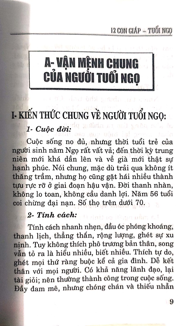 Tính Cách Và Tài Vận Tuổi Ngọ 