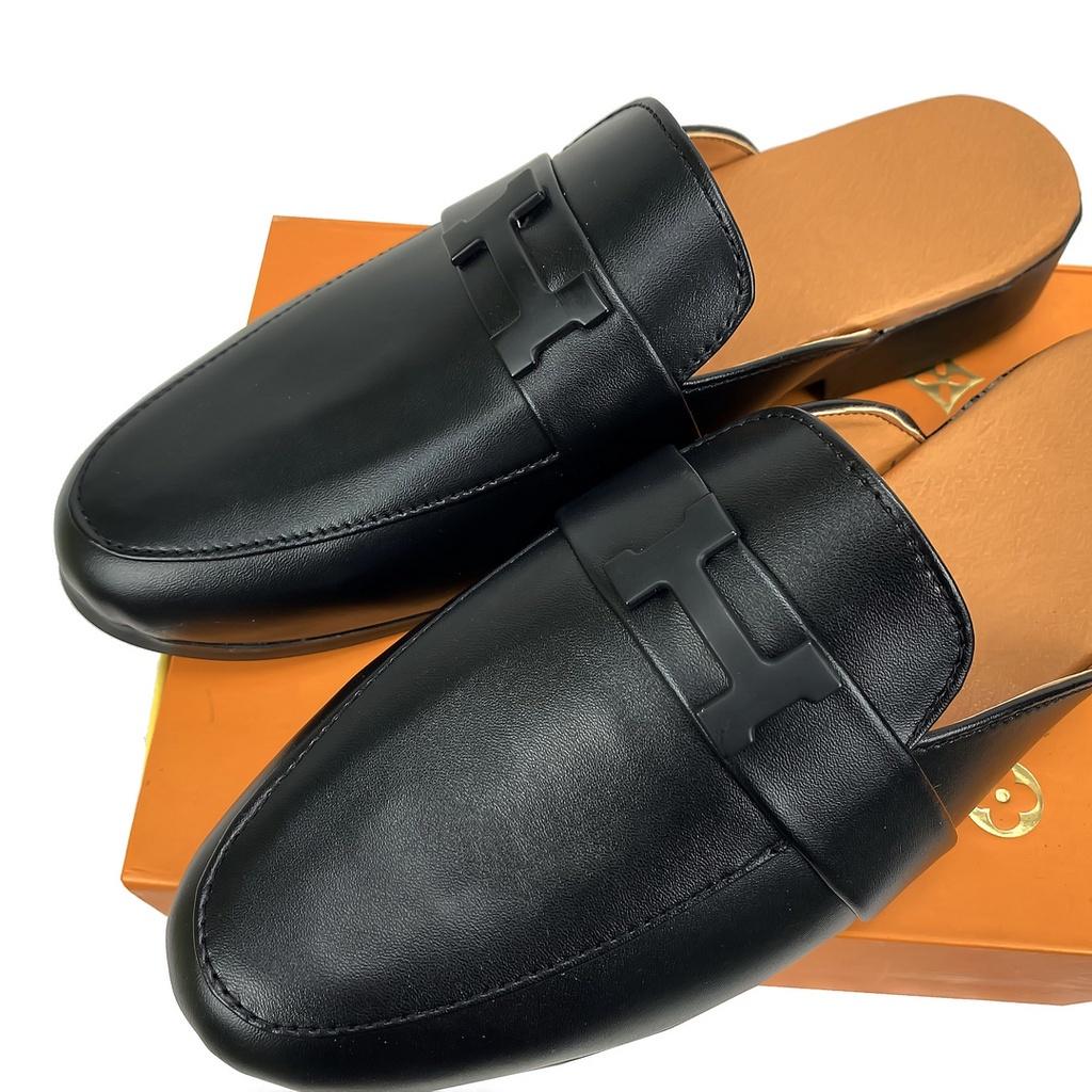 Giày sục nam, sục nam chữ H Da Pu - Mã GSN15