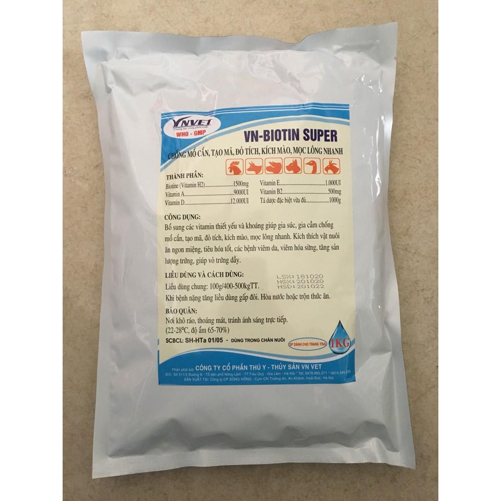 Chống cắn mổ, kích thích mọc lông - Biotin (1kg) - Chỉ dùng trong thú y