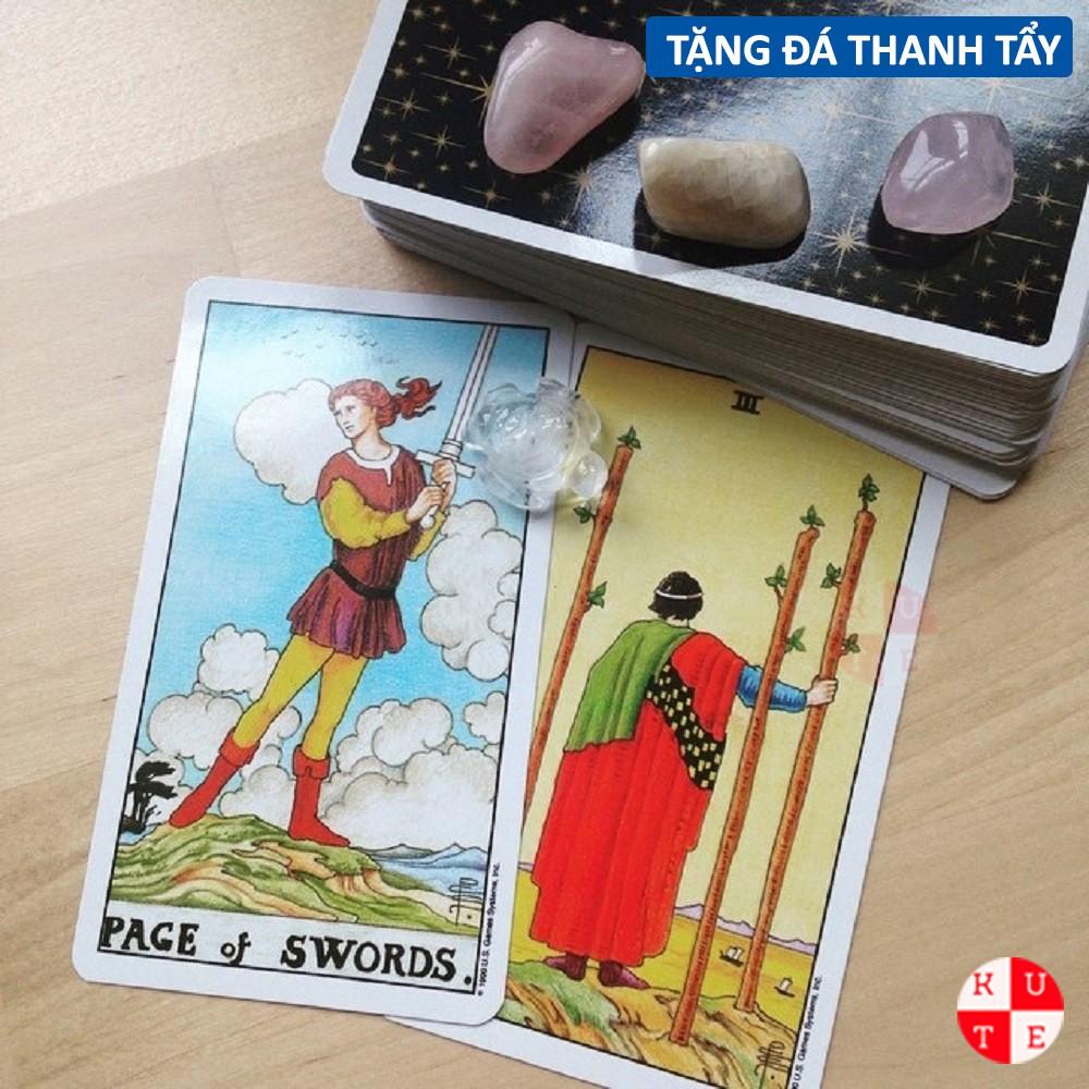 Bộ Bài Waite Tarot 78 Lá Bài Đặc Biệt Tặng Đá Thanh Tẩy