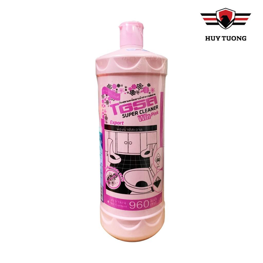 Nước tẩy gạch xi măng, tẩy hồng nhà tắm toilet đa năng TGSA Super Cleaner Pink 960ml cao cấp - Huy Tưởng