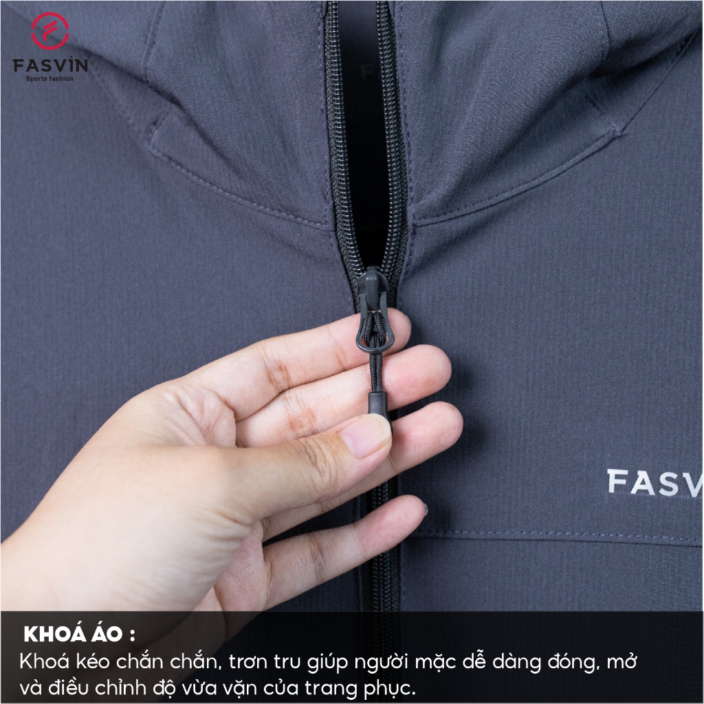 Áo Khoác Gió Nam Fasvin 01 Lớp Có Mũ Chất Liệu Cao Cấp, Cản Bụi, Cản Gió, Giữ ấm AG25683.HN