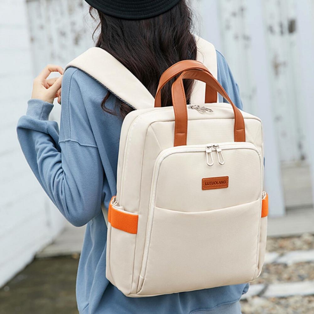 Balo Vải Thời Trang Ulzzang Nữ,vải Canvas Cao Cấp,đựng Laptop 15,6 Inh , Kiểu Dáng Trẻ Trung, Cá Tính -