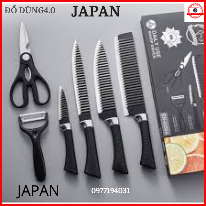 Bộ dao nhà bếp 6 món ASAKH JAPAN cao cấp